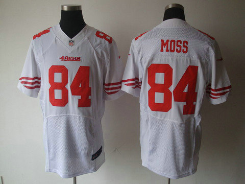 Nike Elite Jersey NFL San Francisco 49ers 84 Moss White Authentic